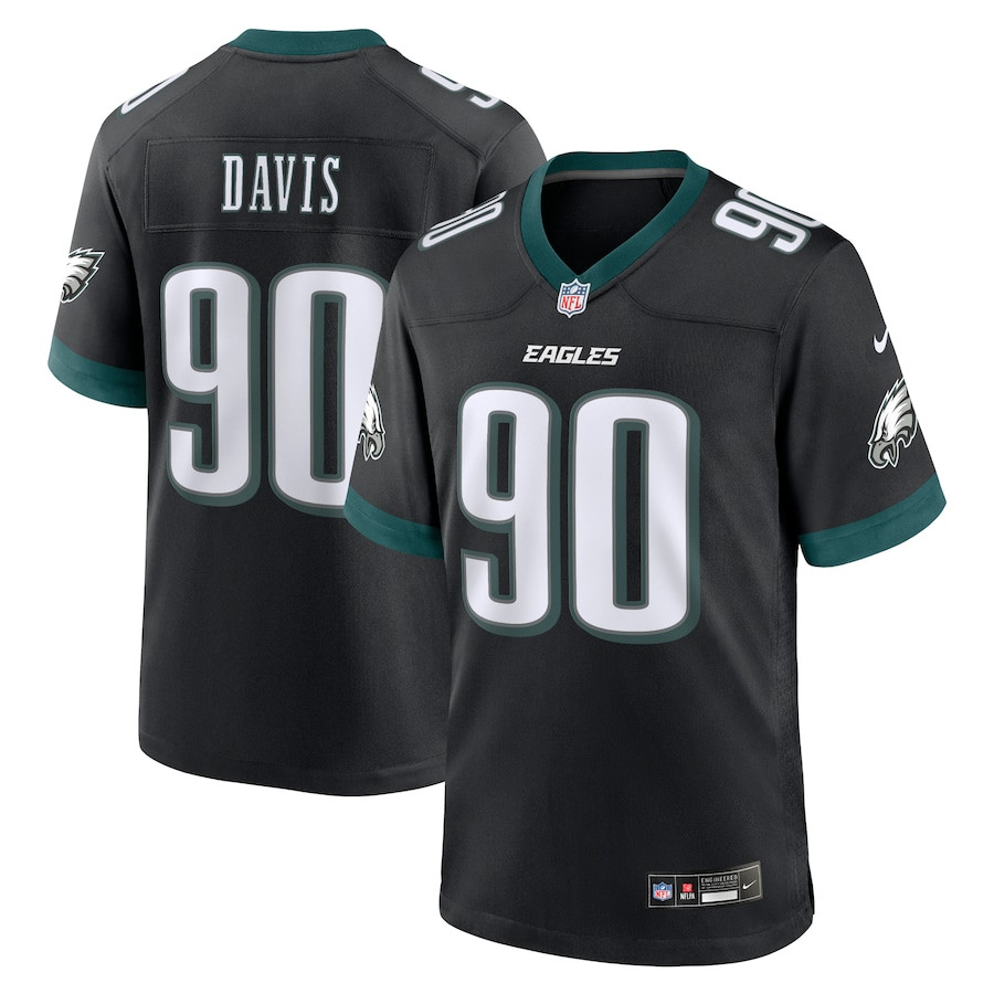 Jordan Davis #90 Philadelphia Eagles Alternate Game Jersey - Men's | Black