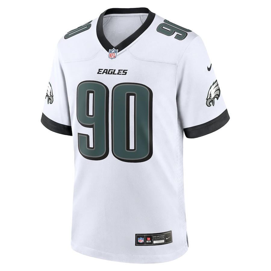 Alternative view of Jordan Davis #90 Philadelphia Eagles Game Jersey - Men's | White