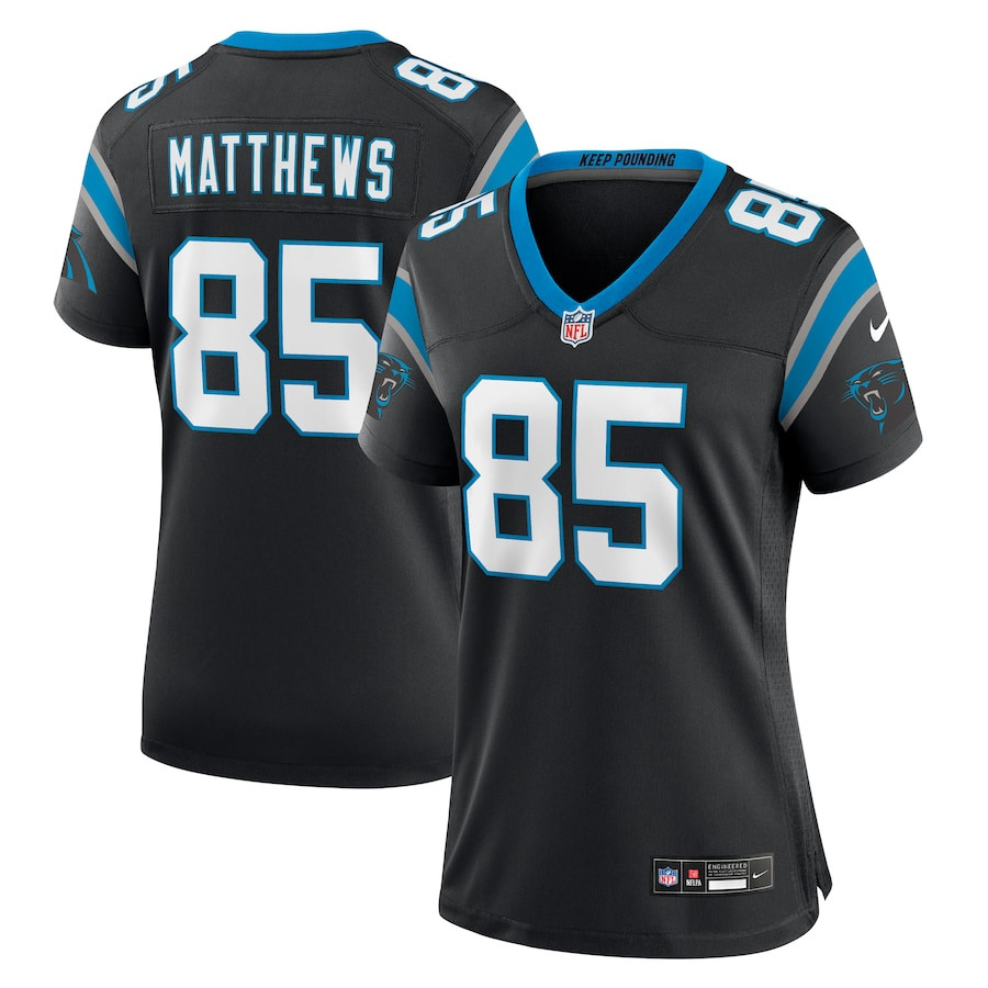 Jordan Matthews #85 Carolina Panthers Game Jersey - Women's | Black