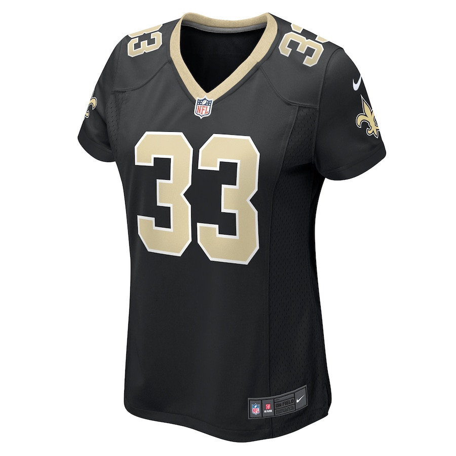 Alternative view of Jordan Mims #33 New Orleans Saints Game Jersey - Women's | Black