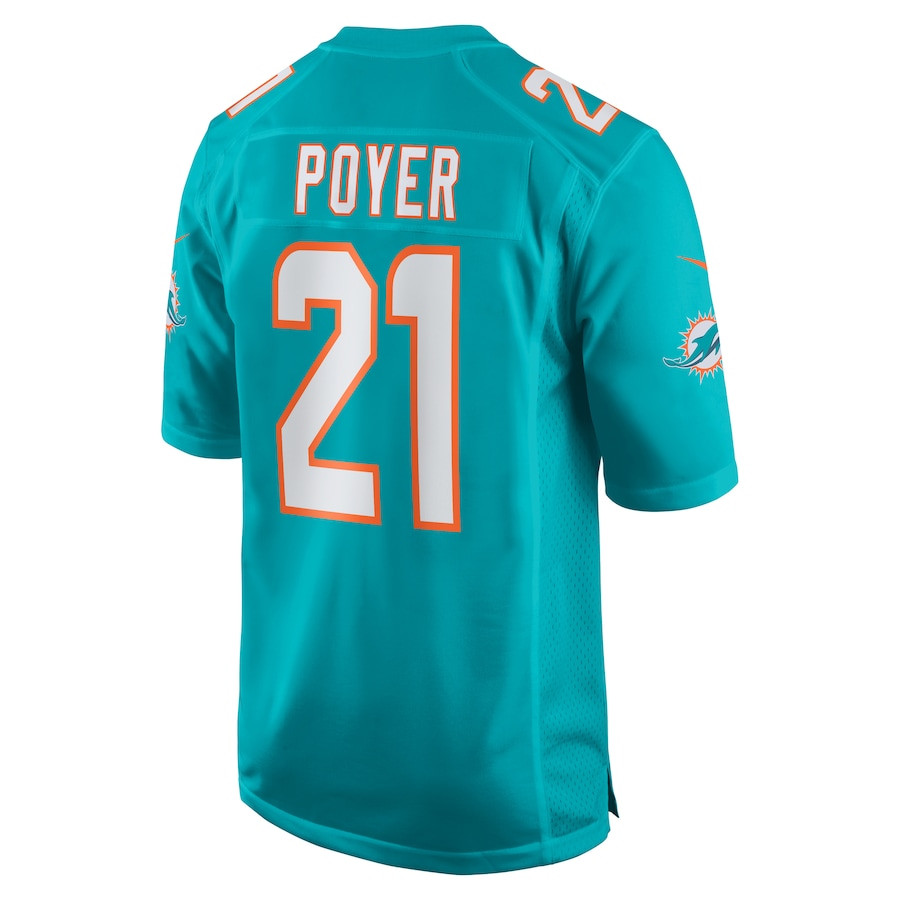 Jordan Poyer #21 Miami Dolphins Game Jersey - Men's | Aqua - Image 3