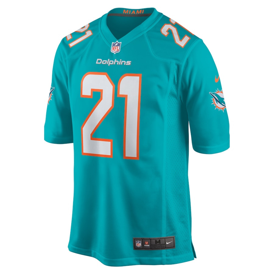 Alternative view of Jordan Poyer #21 Miami Dolphins Game Jersey - Men's | Aqua