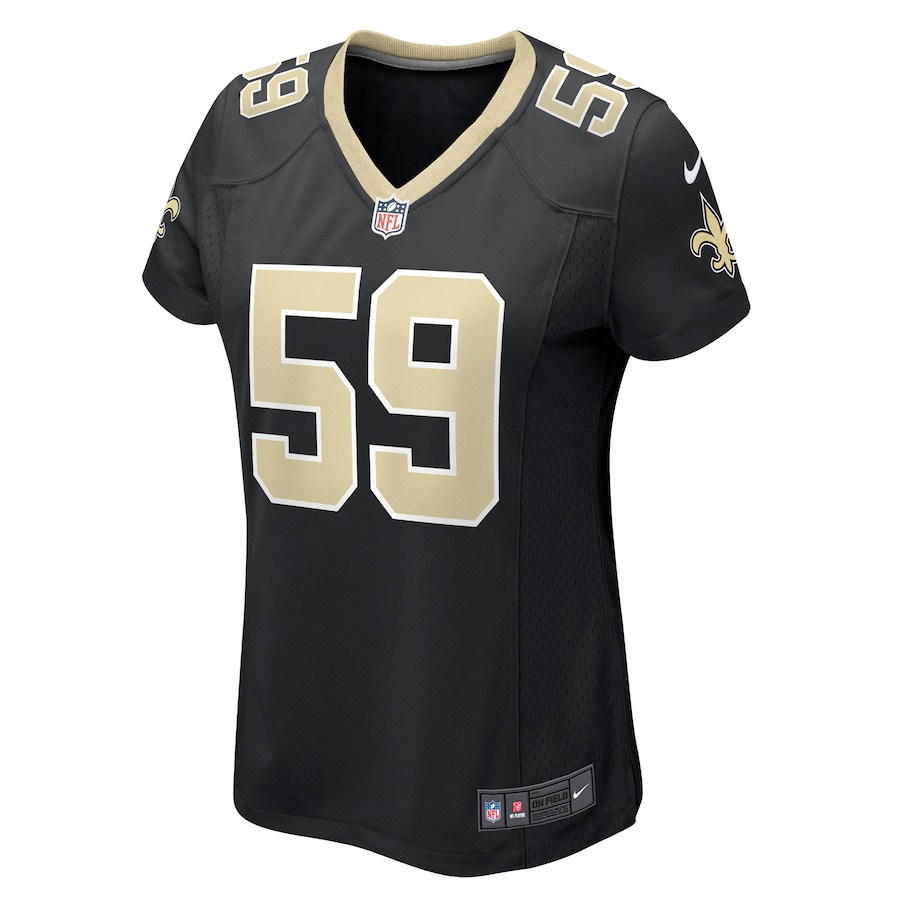 Alternative view of Jordan Willis #59 New Orleans Saints Game Jersey - Women's | Black