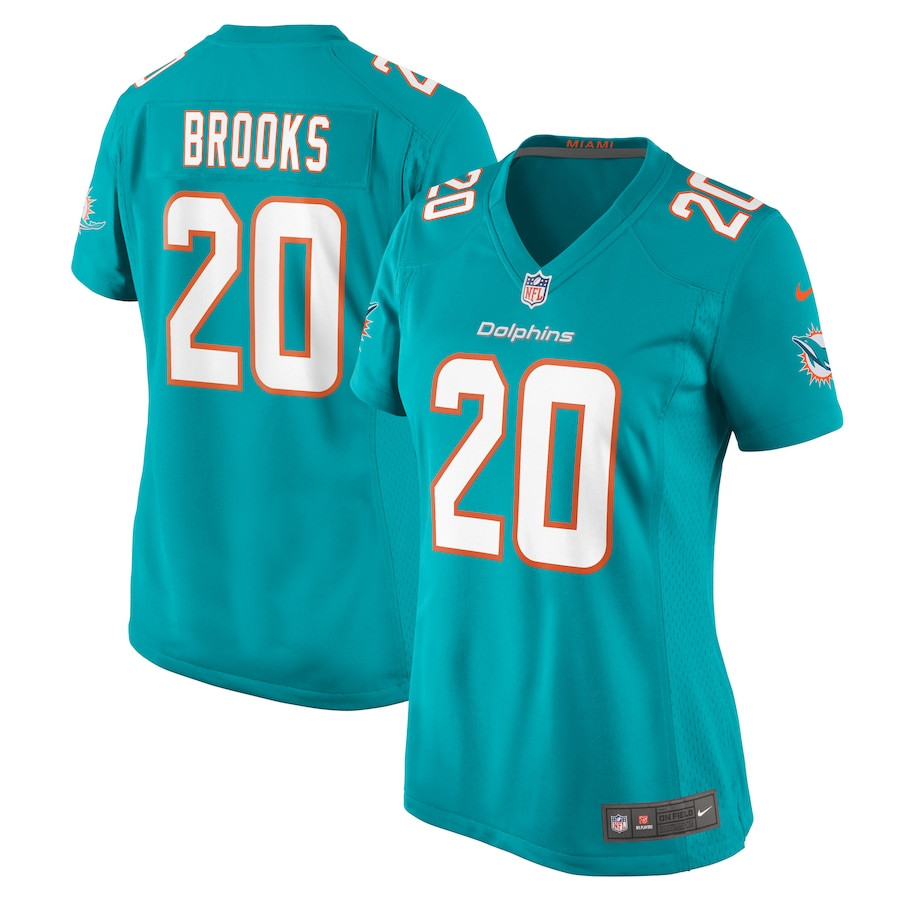 Jordyn Brooks #20 Miami Dolphins Game Jersey - Women's | Aqua