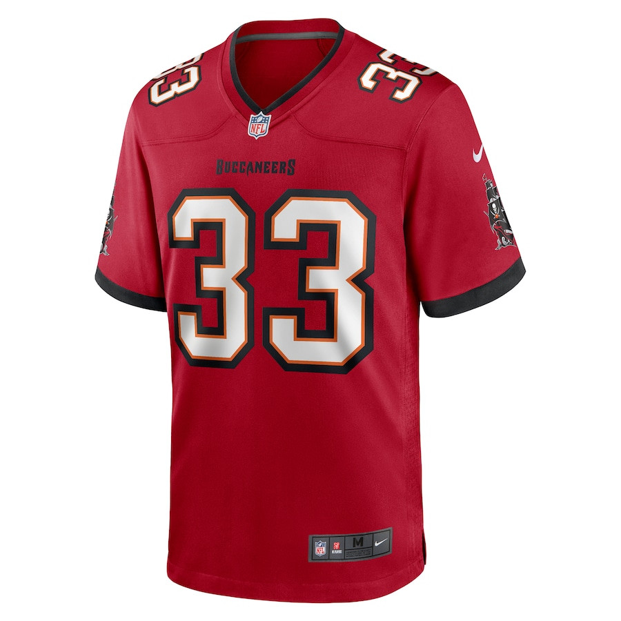 Alternative view of Jose Ramirez #33 Tampa Bay Buccaneers Game Jersey - Men's | Red