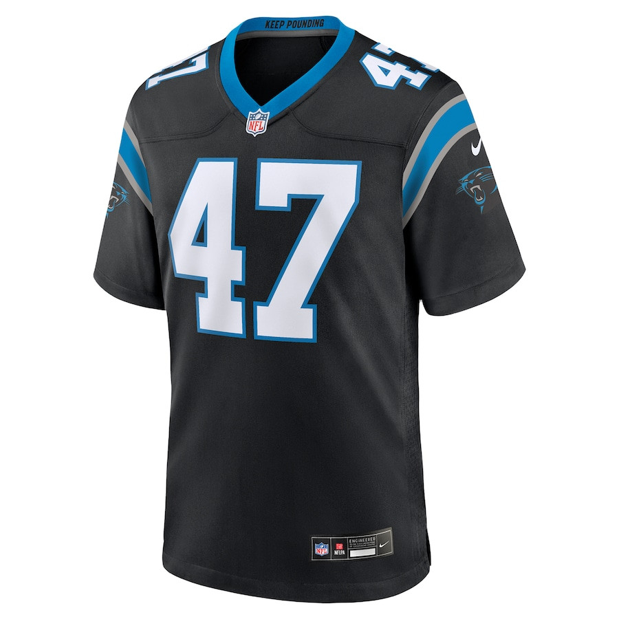 Alternative view of Josey Jewell #47 Carolina Panthers Game Jersey - Men's | Black