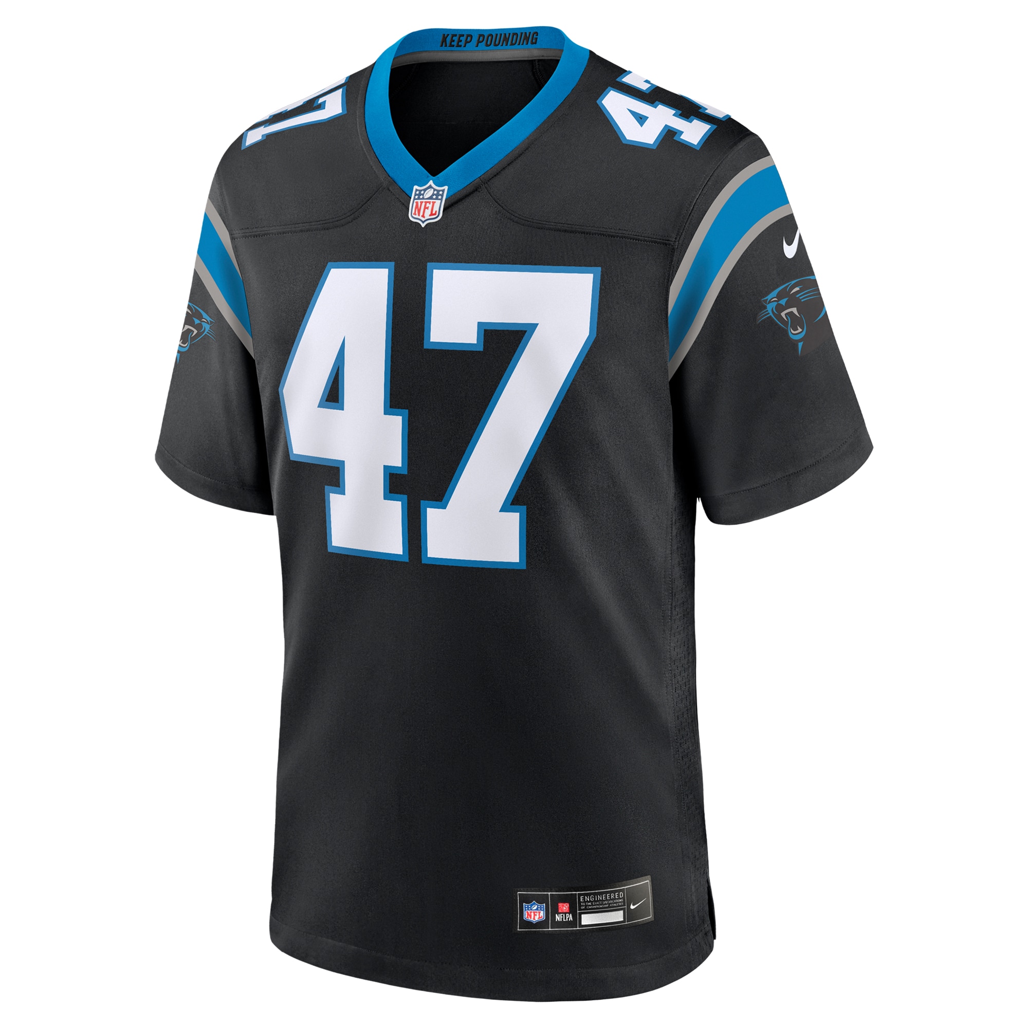 Alternative view of Josey Jewell Carolina Panthers Game Jersey - Men's
