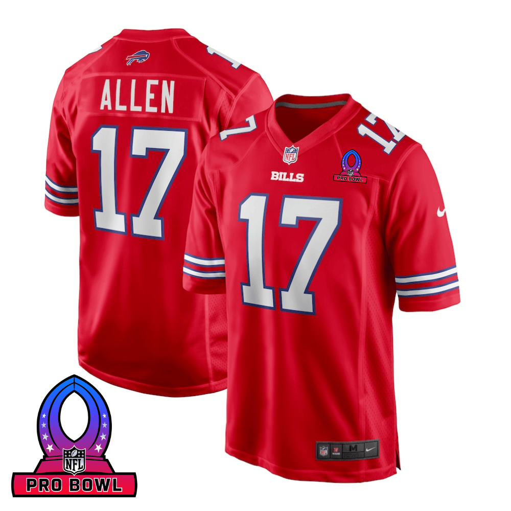 Josh Allen #17 Buffalo Bills Alternate Game Jersey - Men's | Red