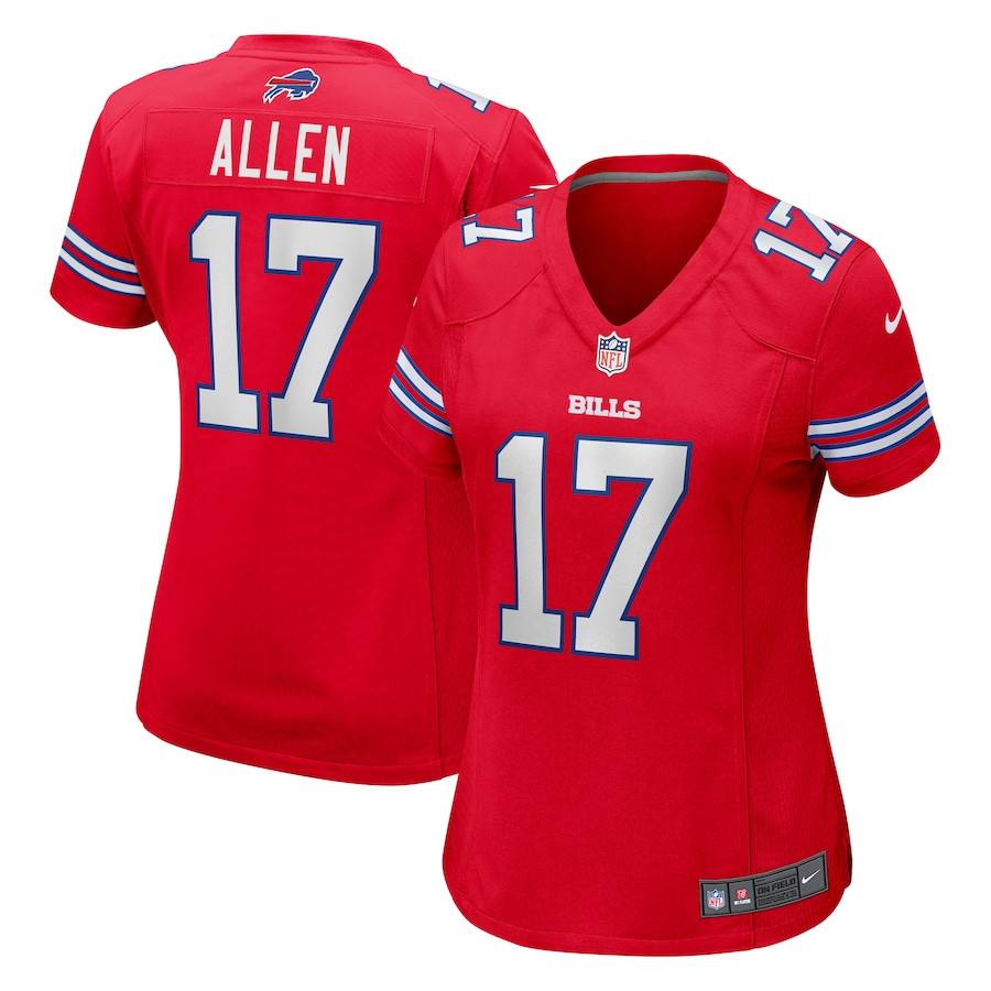 Josh Allen #17 Buffalo Bills Game Jersey - Women's | Red