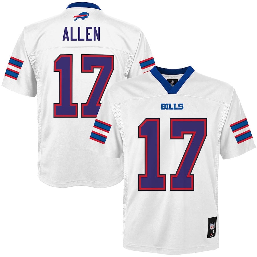 Josh Allen #17 Buffalo Bills Game Jersey - Youth | White