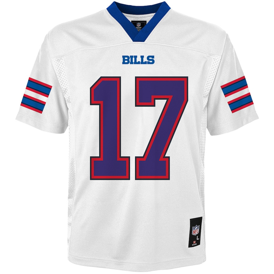 Alternative view of Josh Allen #17 Buffalo Bills Game Jersey - Youth | White