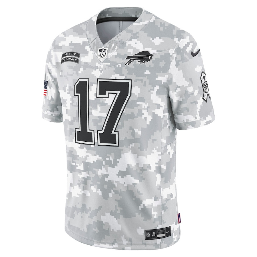 Josh Allen #17 Buffalo Bills Salute To Service Limited Jersey - Men's | Arctic Camo - Image 2