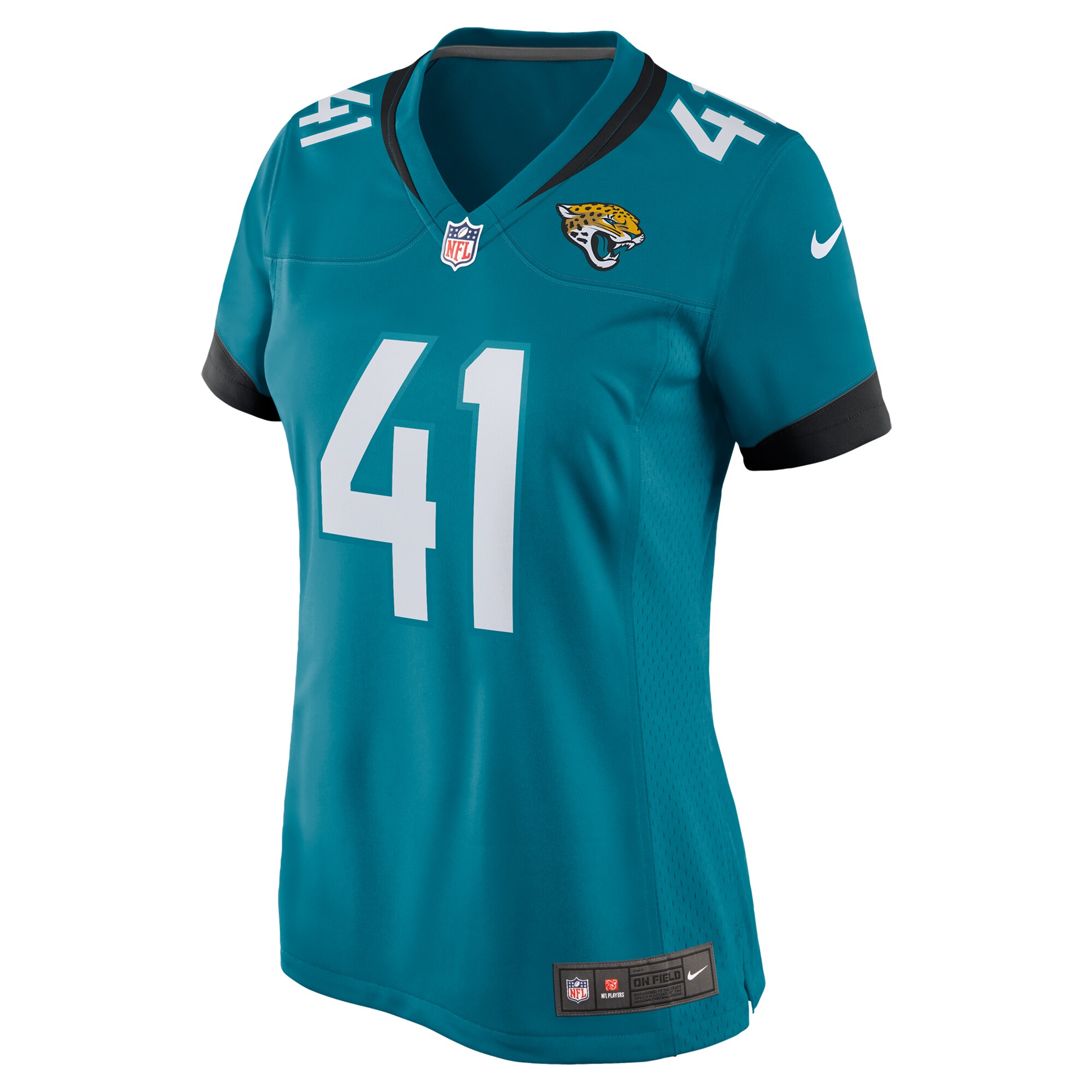 Alternative view of Josh Hines-Allen Jacksonville Jaguars Game Jersey - Women's | Allen Teal Player Game Jersey