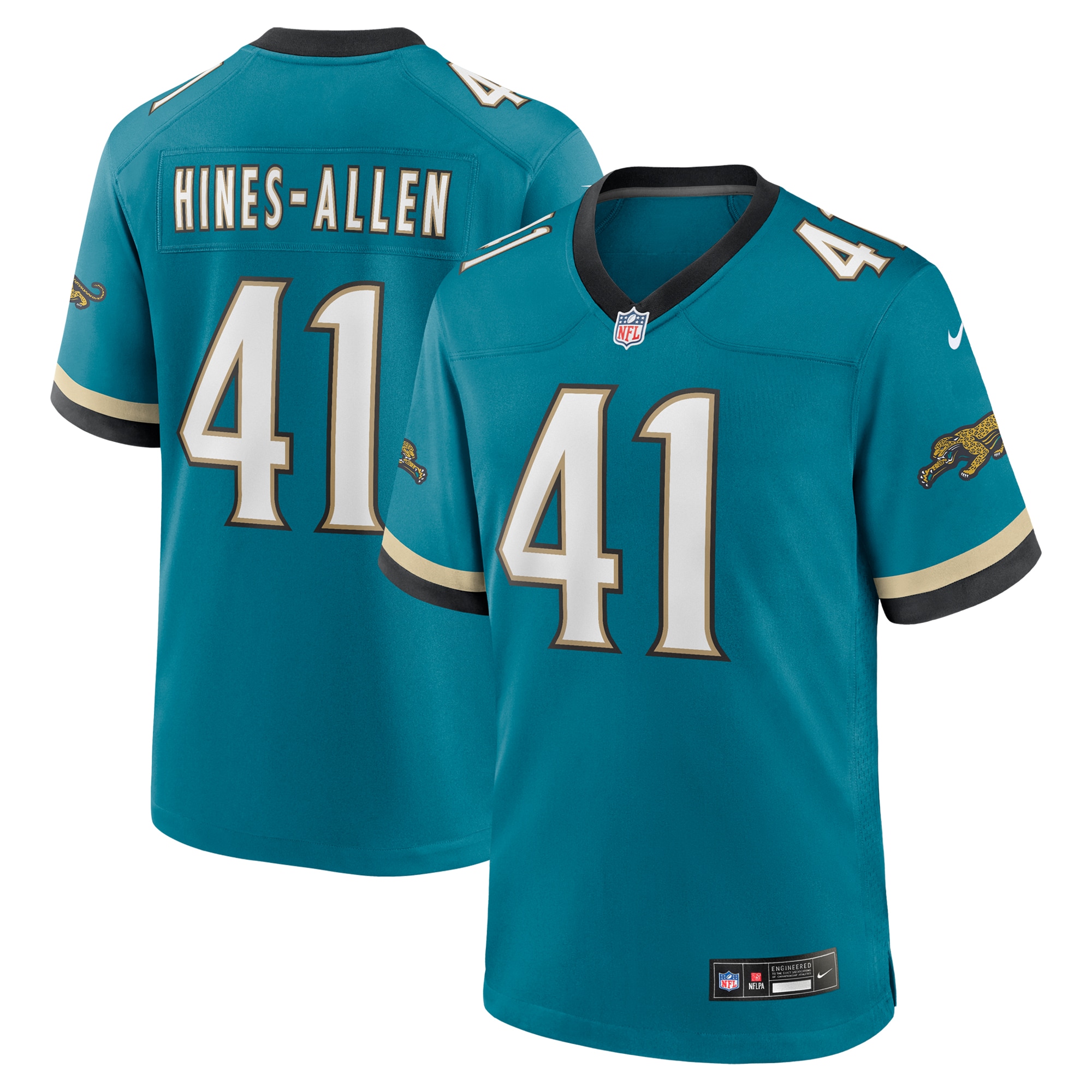 Josh Hines-Allen Jacksonville Jaguars Throwback Game Jersey - Men's | Allen Teal Prowler Throwback Player Game Jersey