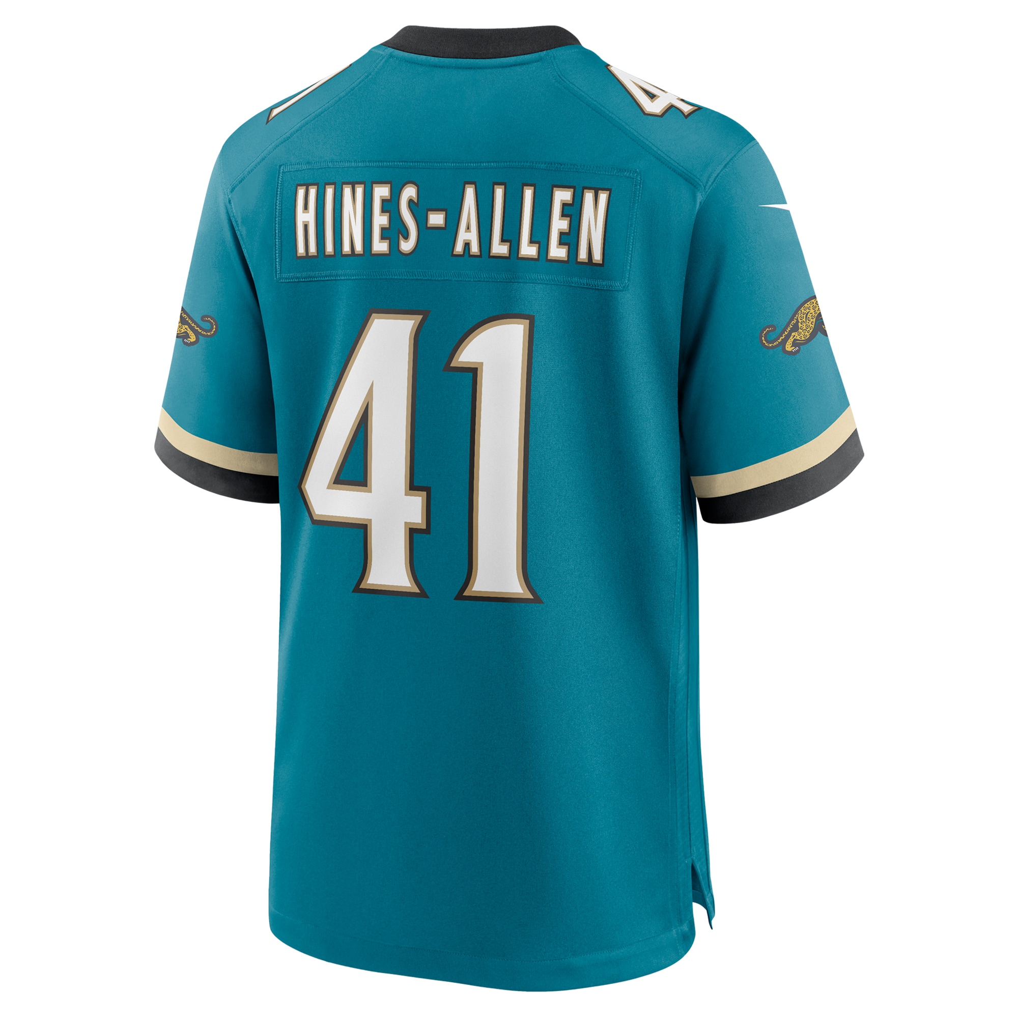 Josh Hines-Allen Jacksonville Jaguars Throwback Game Jersey - Men's | Allen Teal Prowler Throwback Player Game Jersey - Image 3