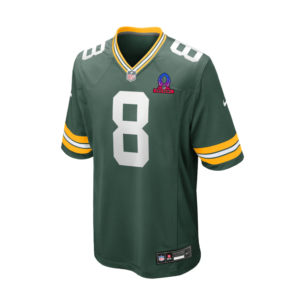 Alternative view of Josh Jacobs #8 Green Bay Packers Game Jersey - Men's | Green