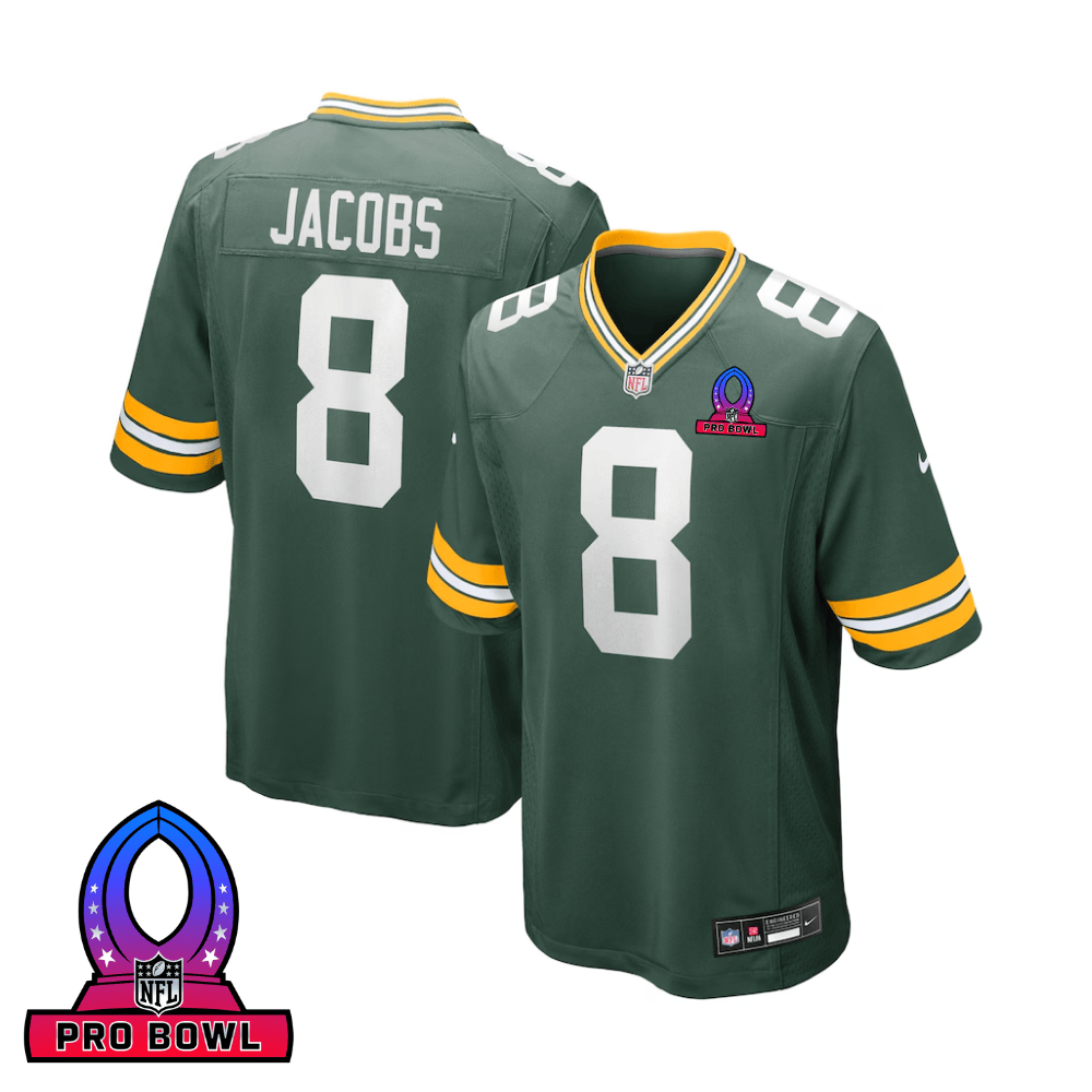 Josh Jacobs #8 Green Bay Packers Game Jersey - Men's | Green