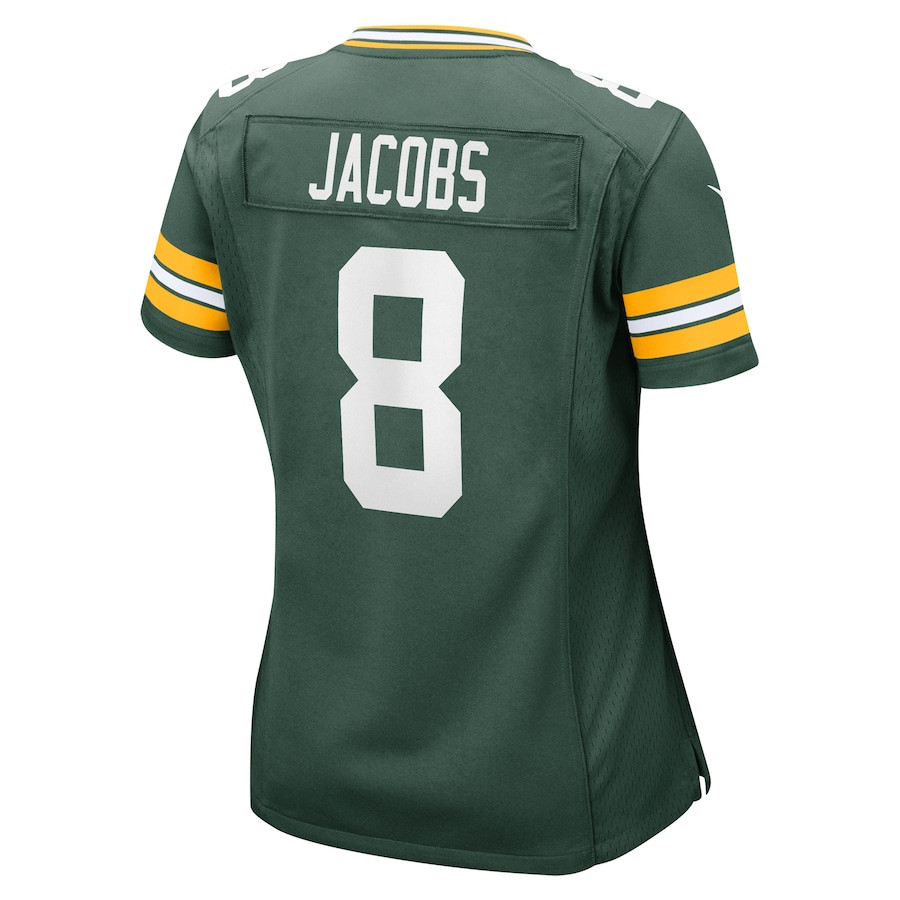 Josh Jacobs #8 Green Bay Packers Game Jersey - Women's | Green - Image 3