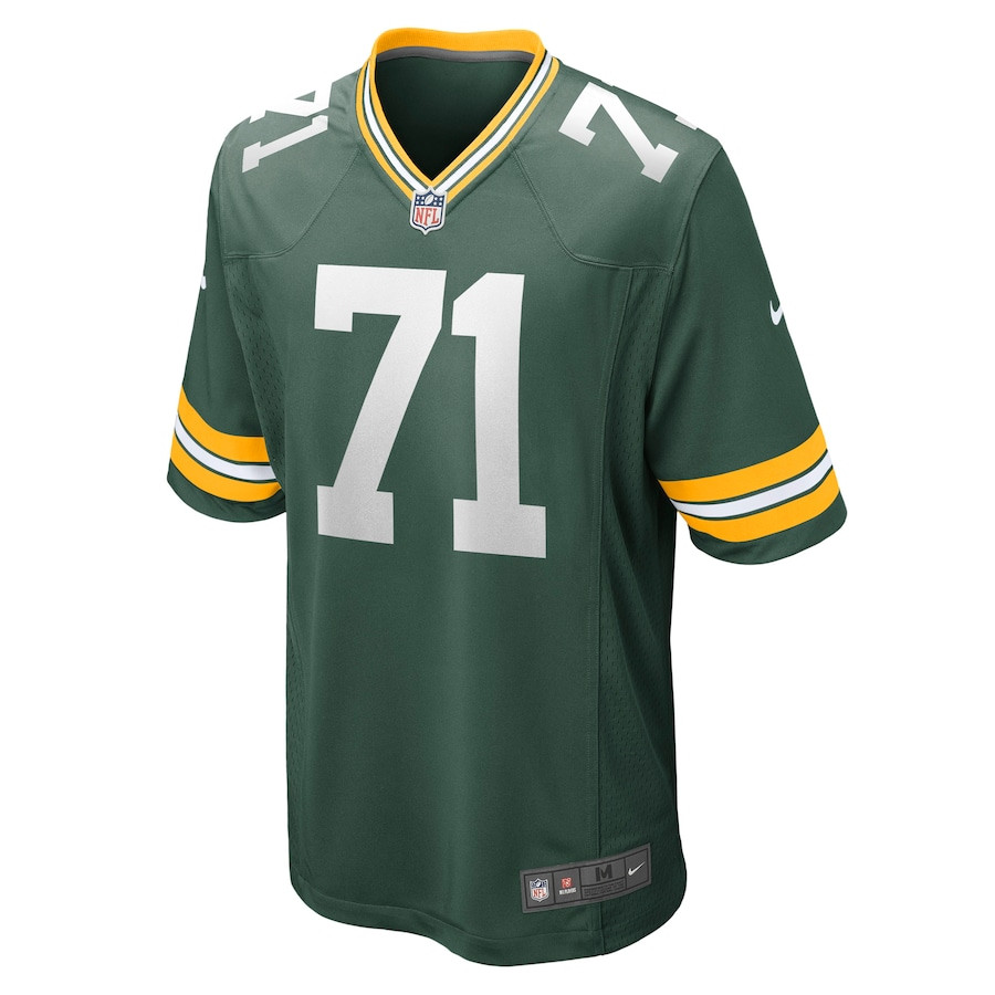 Alternative view of Josh Myers #71 Green Bay Packers Game Jersey - Men's | Green