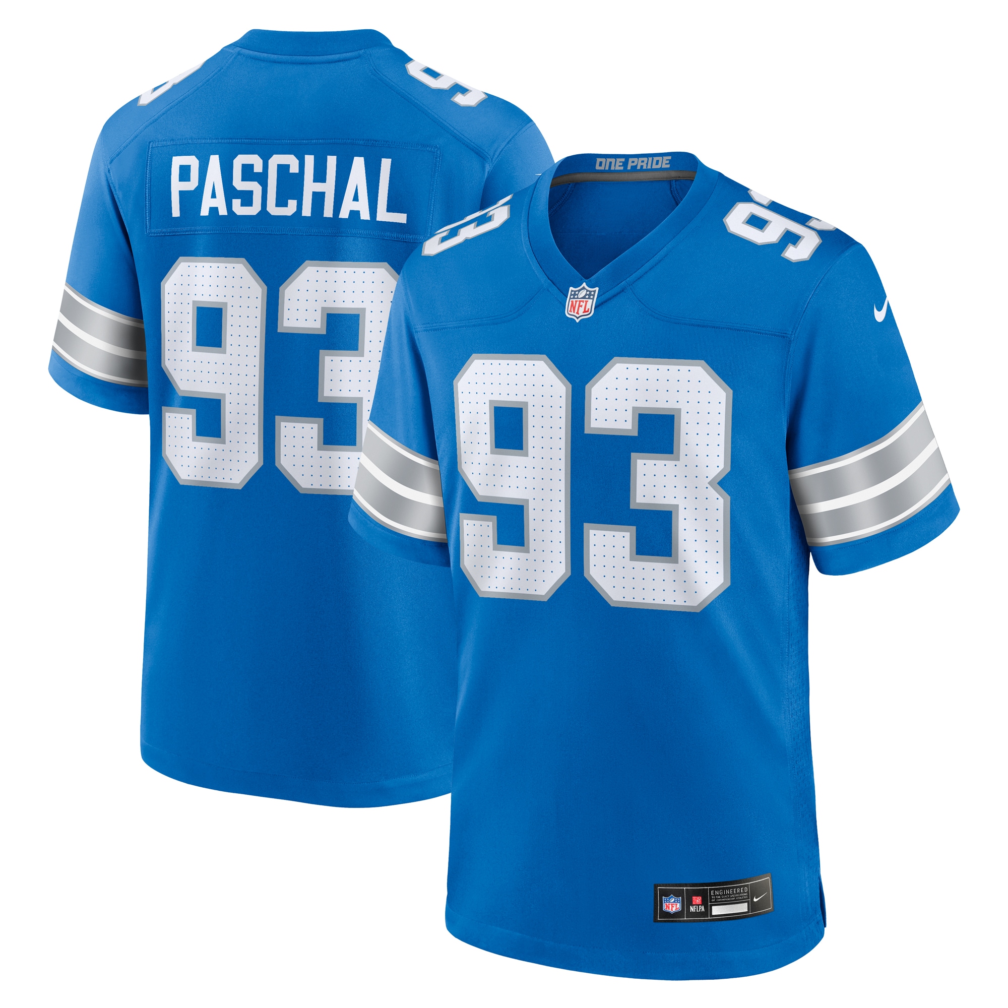 Josh Paschal Detroit Lions Game Jersey - Men's