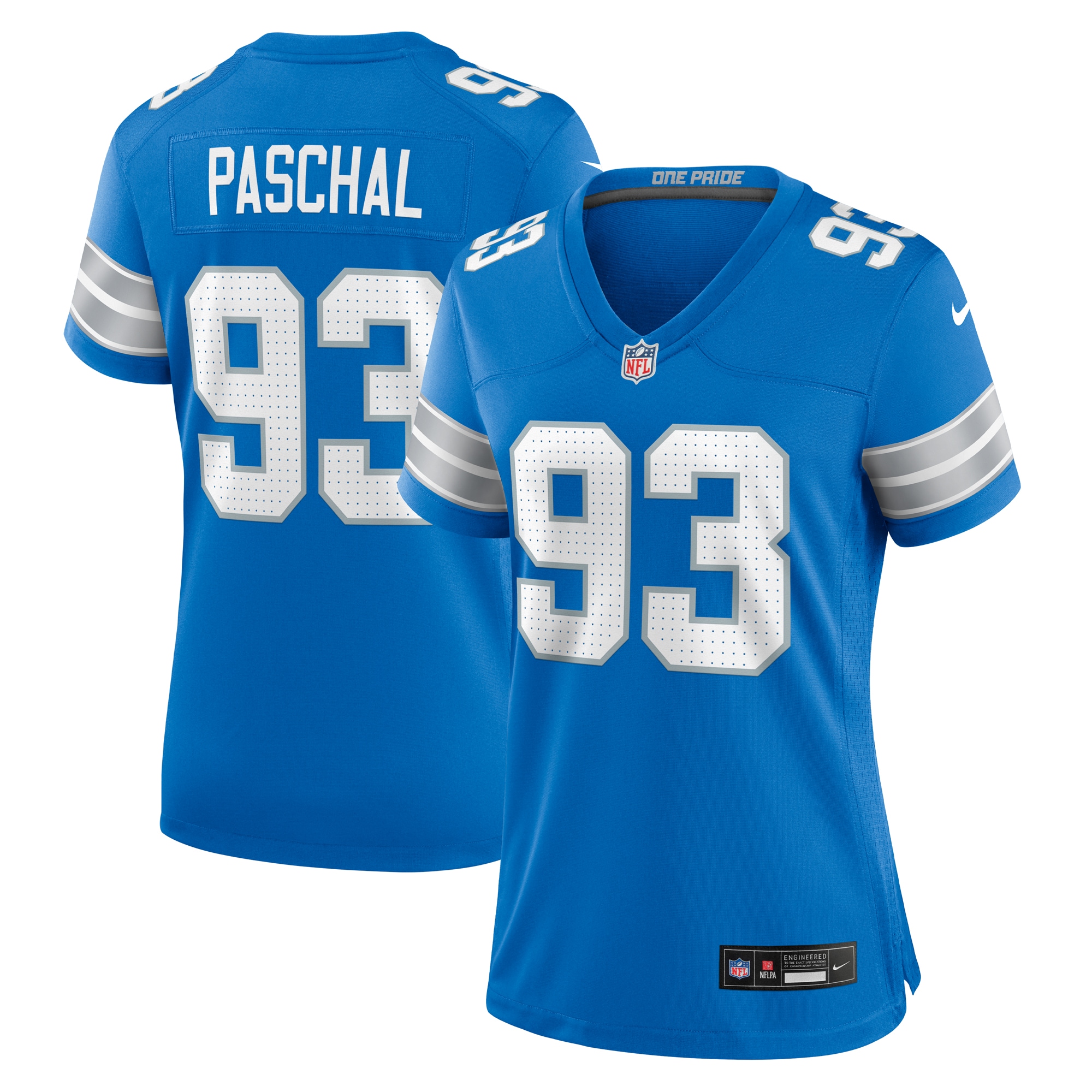 Josh Paschal Detroit Lions Game Jersey - Women's