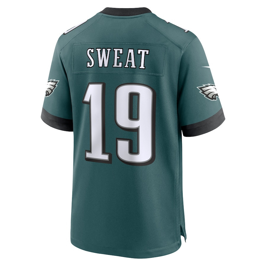 Josh Sweat #19 Philadelphia Eagles Game Jersey - Men's | Midnight Green - Image 3