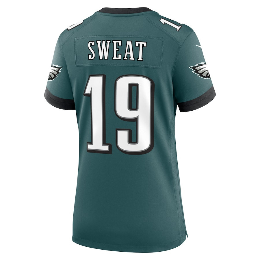 Josh Sweat #19 Philadelphia Eagles Game Jersey - Women's | Midnight Green - Image 3