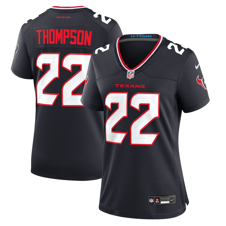 Josh Thompson #22 Houston Texans Game Jersey - Women's | Navy