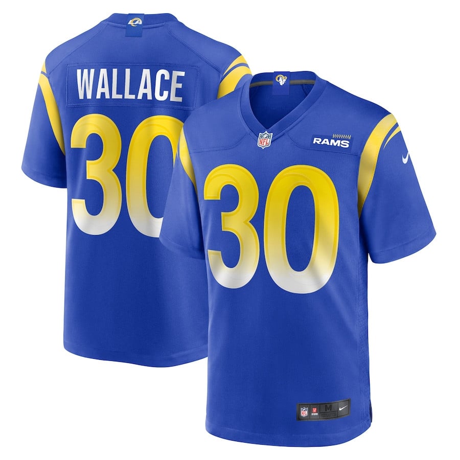 Josh Wallace #30 Los Angeles Rams Game Jersey - Men's | Royal