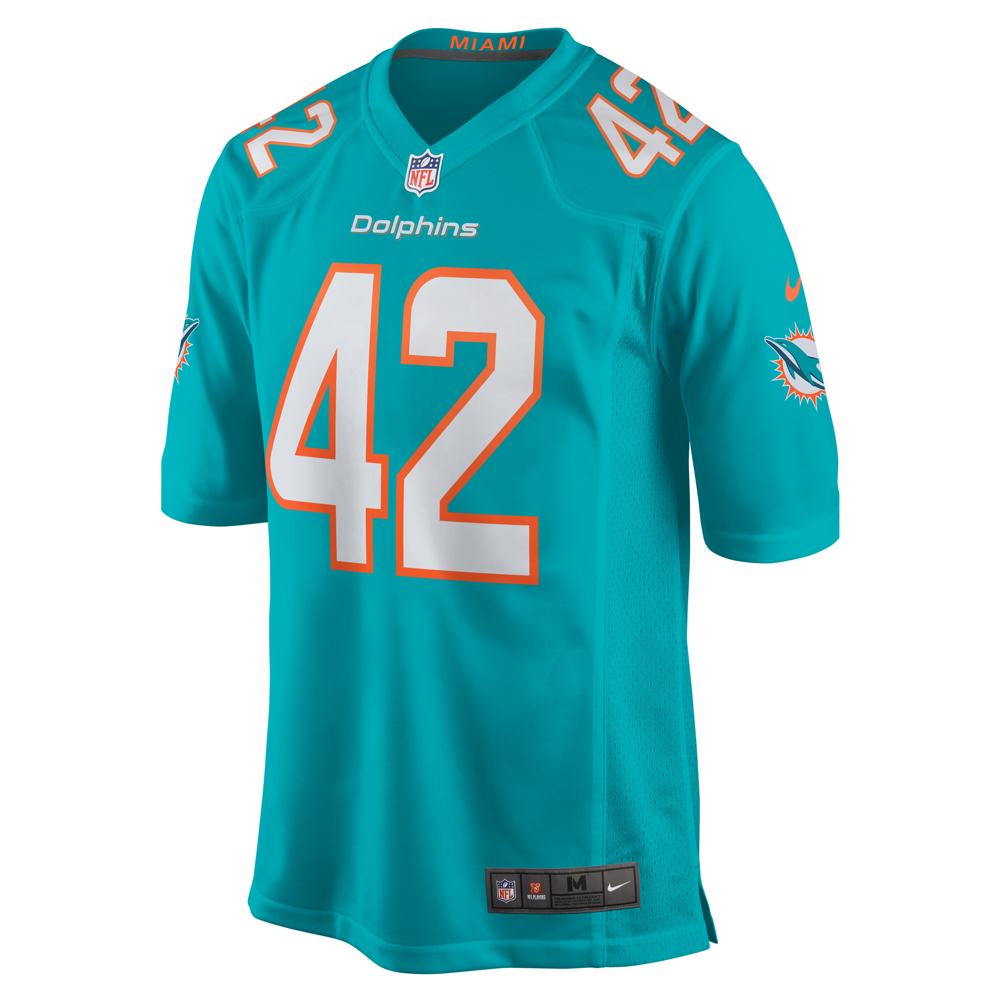 Alternative view of Joshua Kalu Miami Dolphins Game Jersey - Men's