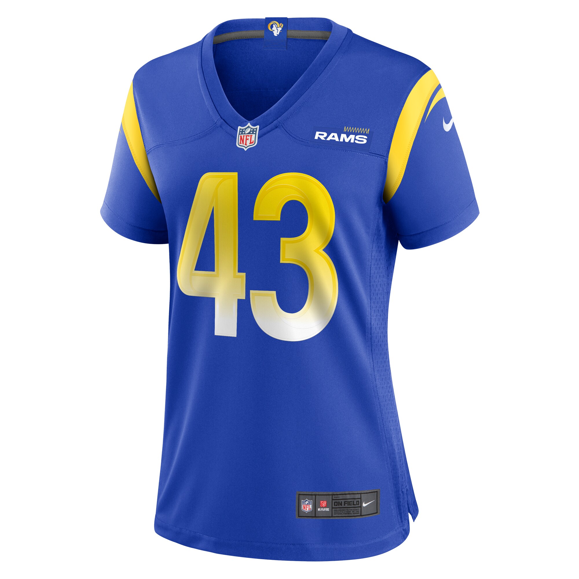 Alternative view of Joshua Karty Los Angeles Rams Game Jersey - Women's