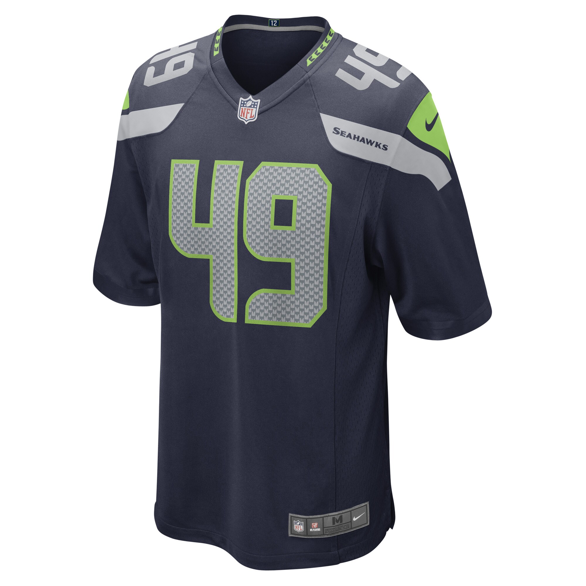 Alternative view of Joshua Onujiogu Seattle Seahawks Game Jersey - Men's