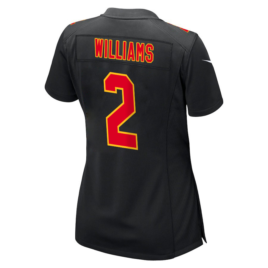 Joshua Williams #2 Kansas City Chiefs Super Bowl LVIII Champions 4X Game Jersey - Women's | Carbon Black - Image 3