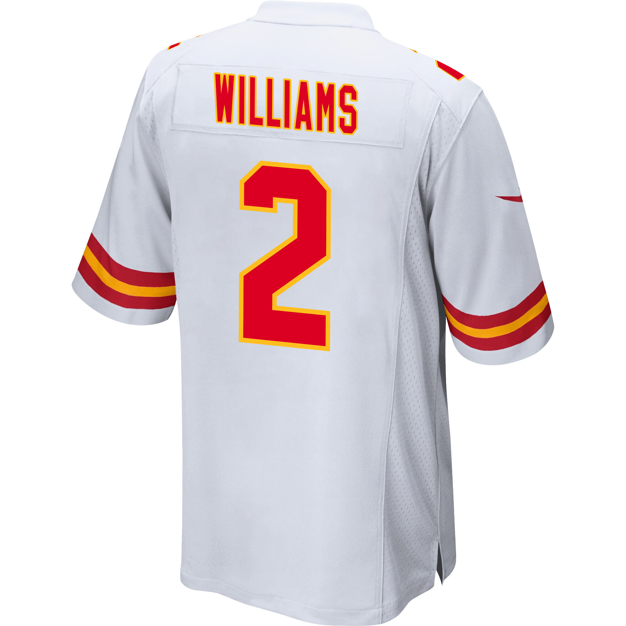 Joshua Williams #2 Kansas City Chiefs Super Bowl LVIII Patch Game Jersey - Men's | White - Image 3