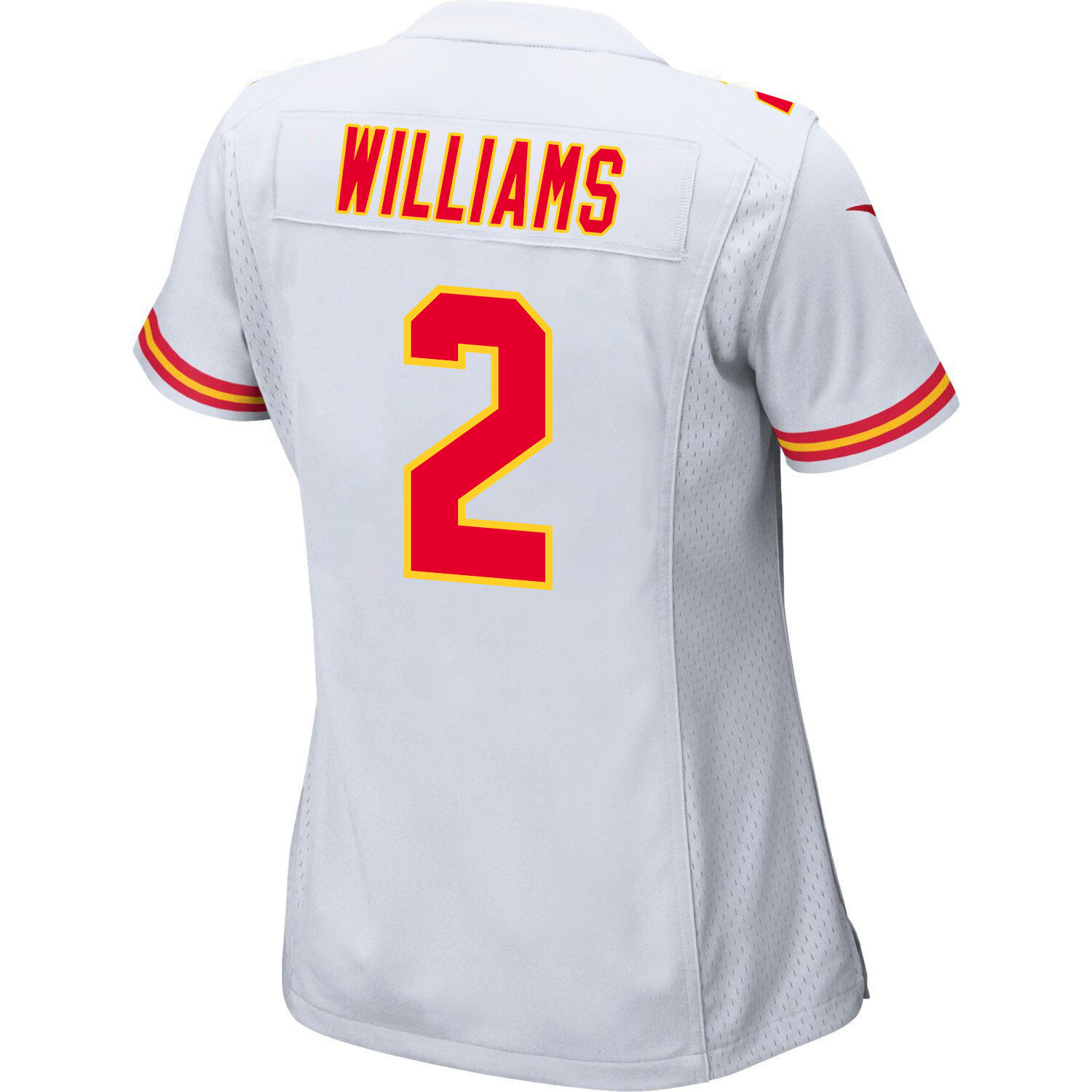 Joshua Williams #2 Kansas City Chiefs Super Bowl LVIII Patch Game Jersey - Women's | White - Image 3