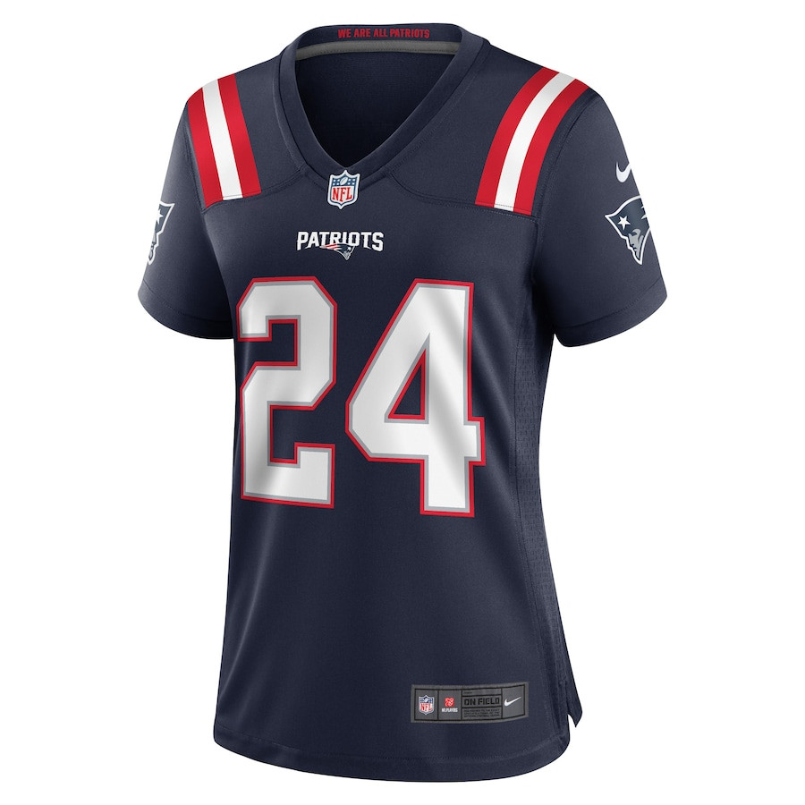 Alternative view of Joshuah Bledsoe #24 New England Patriots Game Jersey - Women's | Navy