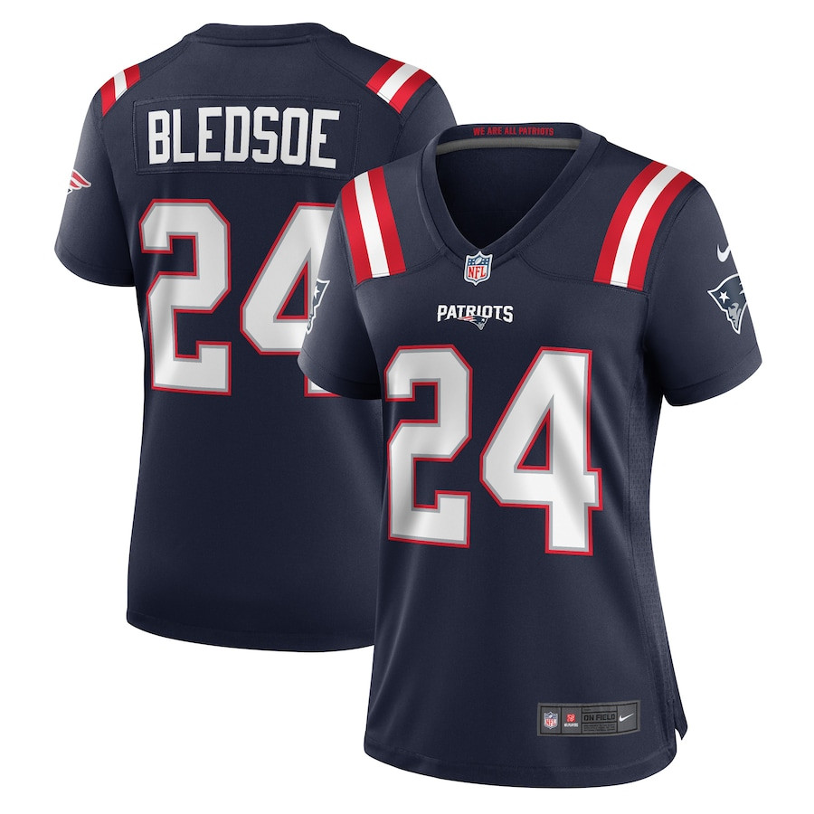 Joshuah Bledsoe #24 New England Patriots Game Jersey - Women's | Navy