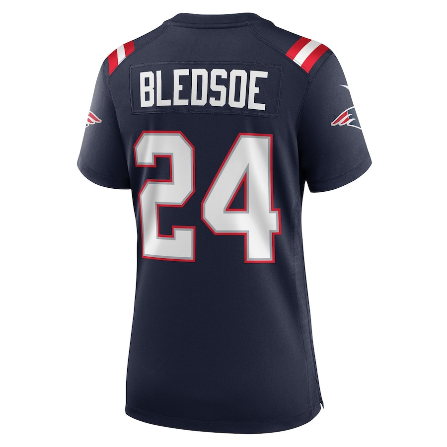 Joshuah Bledsoe #24 New England Patriots Game Jersey - Women's | Navy - Image 3