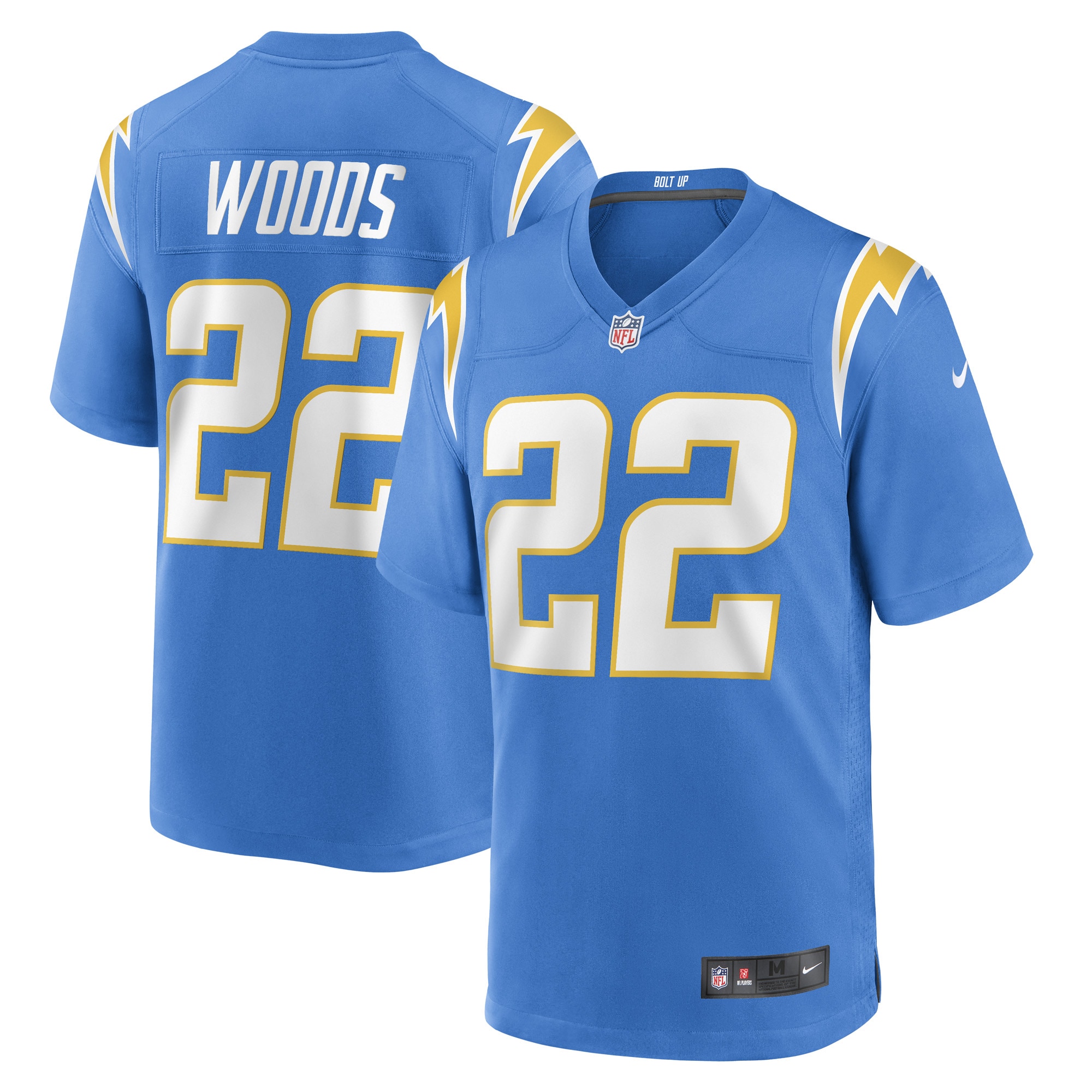 JT Woods Los Angeles Chargers Game Jersey - Men's