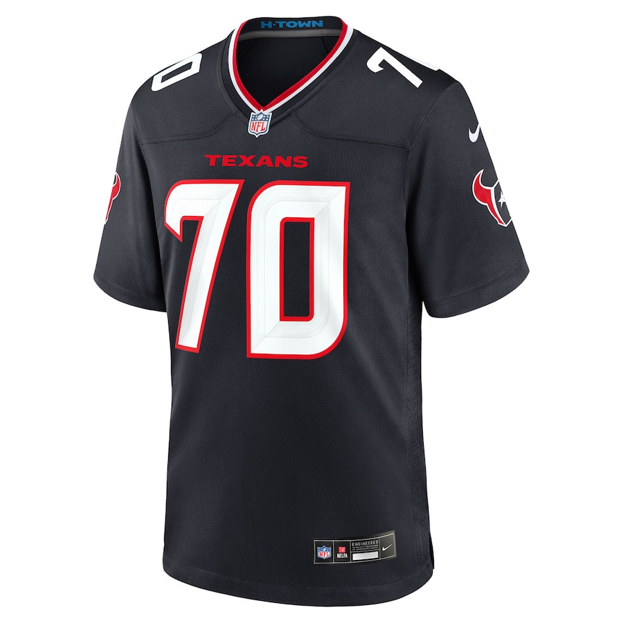 Alternative view of Juice Scruggs #70 Houston Texans Game Jersey - Men's | Navy