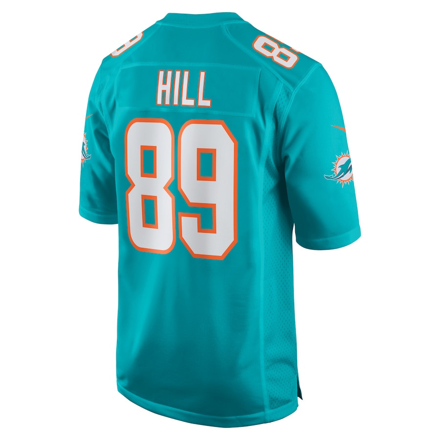 Julian Hill #89 Miami Dolphins Game Jersey - Men's | Aqua - Image 3