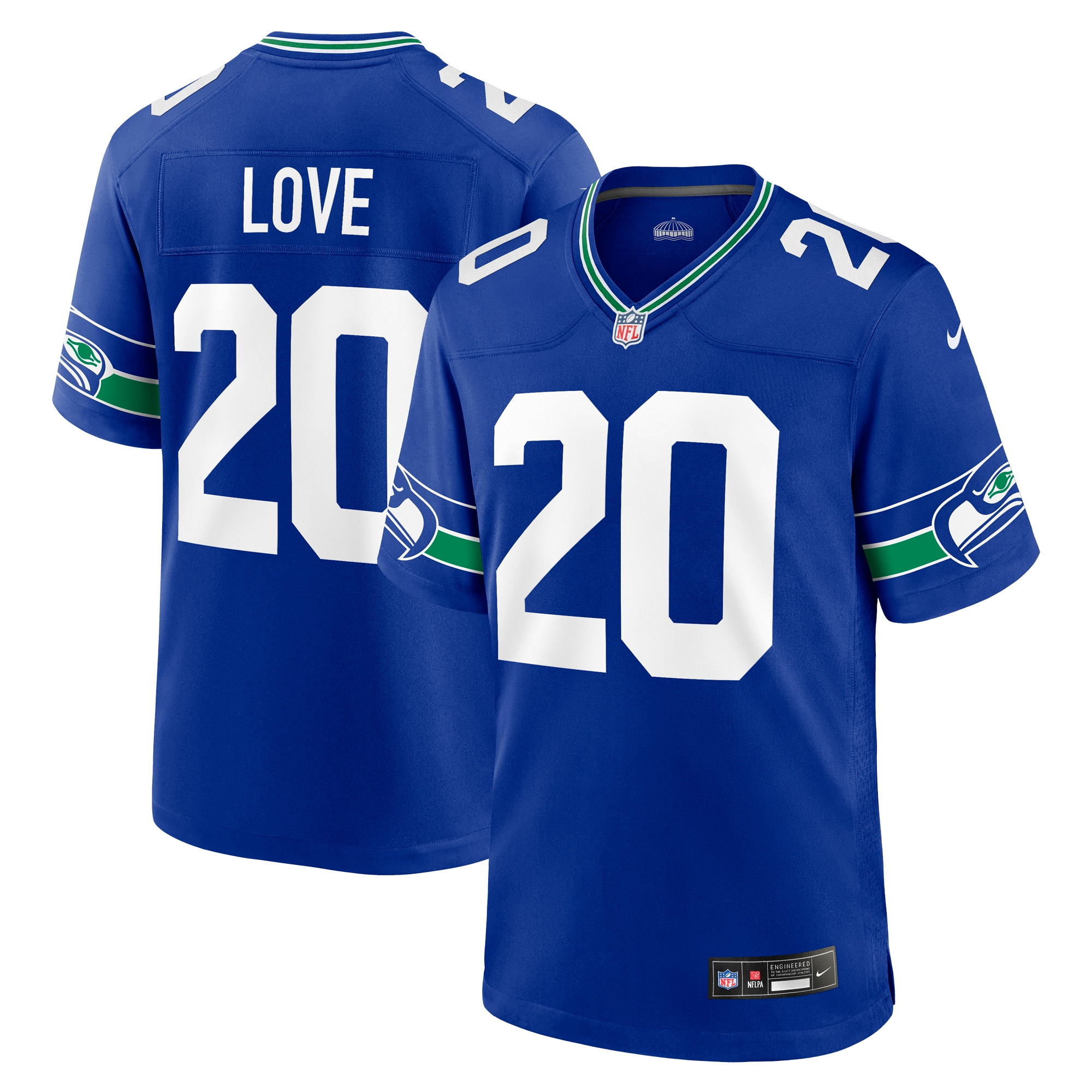 Julian Love Seattle Seahawks Throwback Game Jersey - Men's