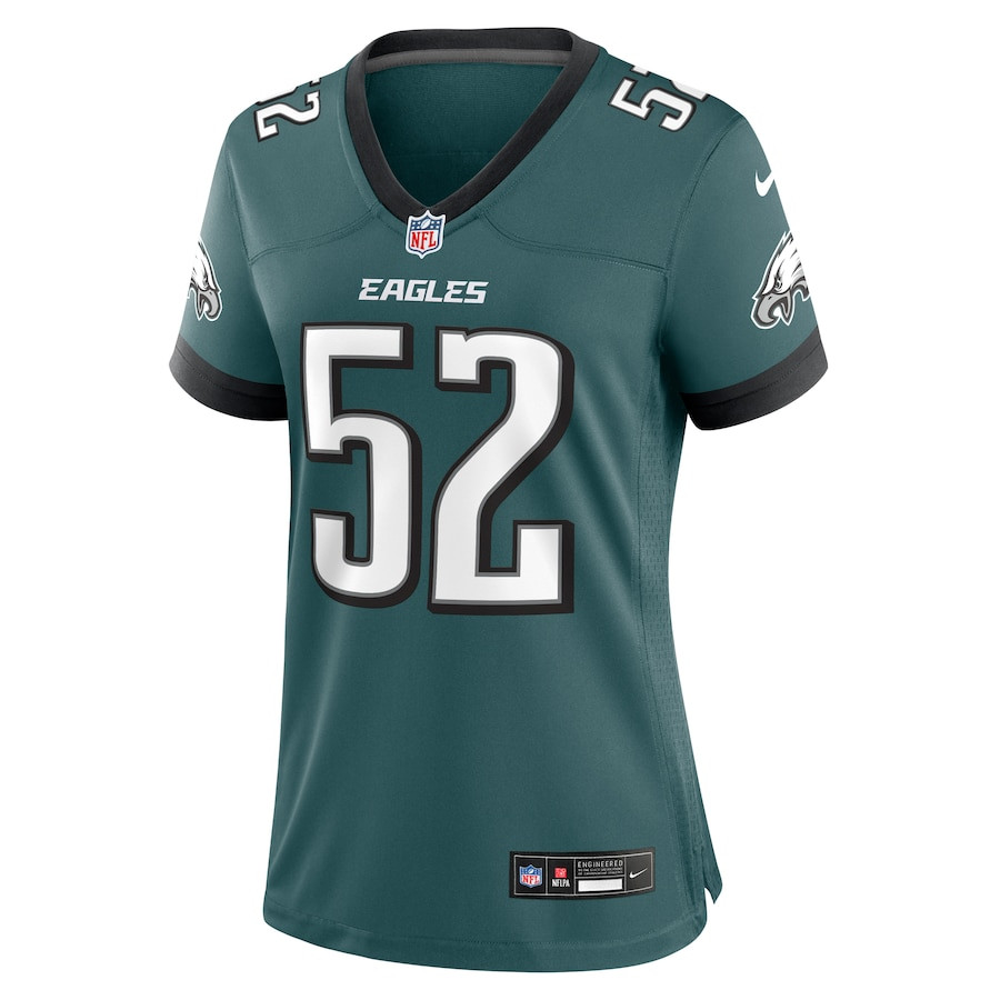 Julian Okwara #52 Philadelphia Eagles Game Jersey - Women's | Midnight Green - Image 2