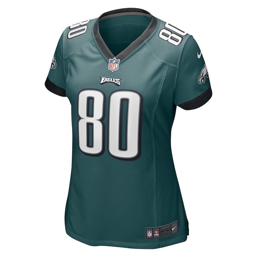 Alternative view of Julio Jones #80 Philadelphia Eagles Game Jersey - Women's | Midnight Green