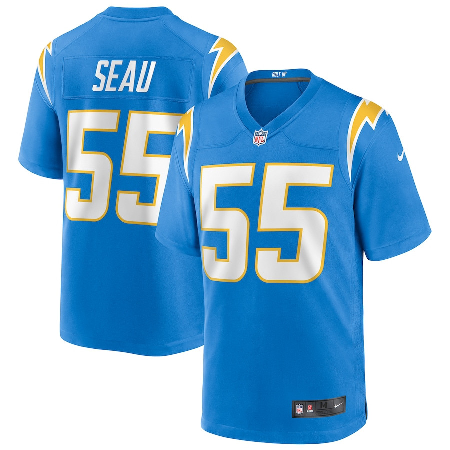 Junior Seau #55 Los Angeles Chargers Game Jersey - Men's | Powder Blue