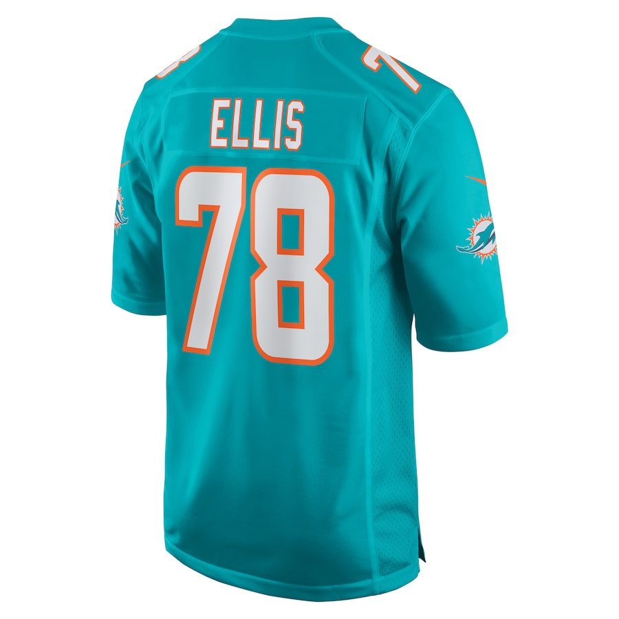 Justin Ellis #78 Miami Dolphins Game Jersey - Men's | Aqua - Image 3