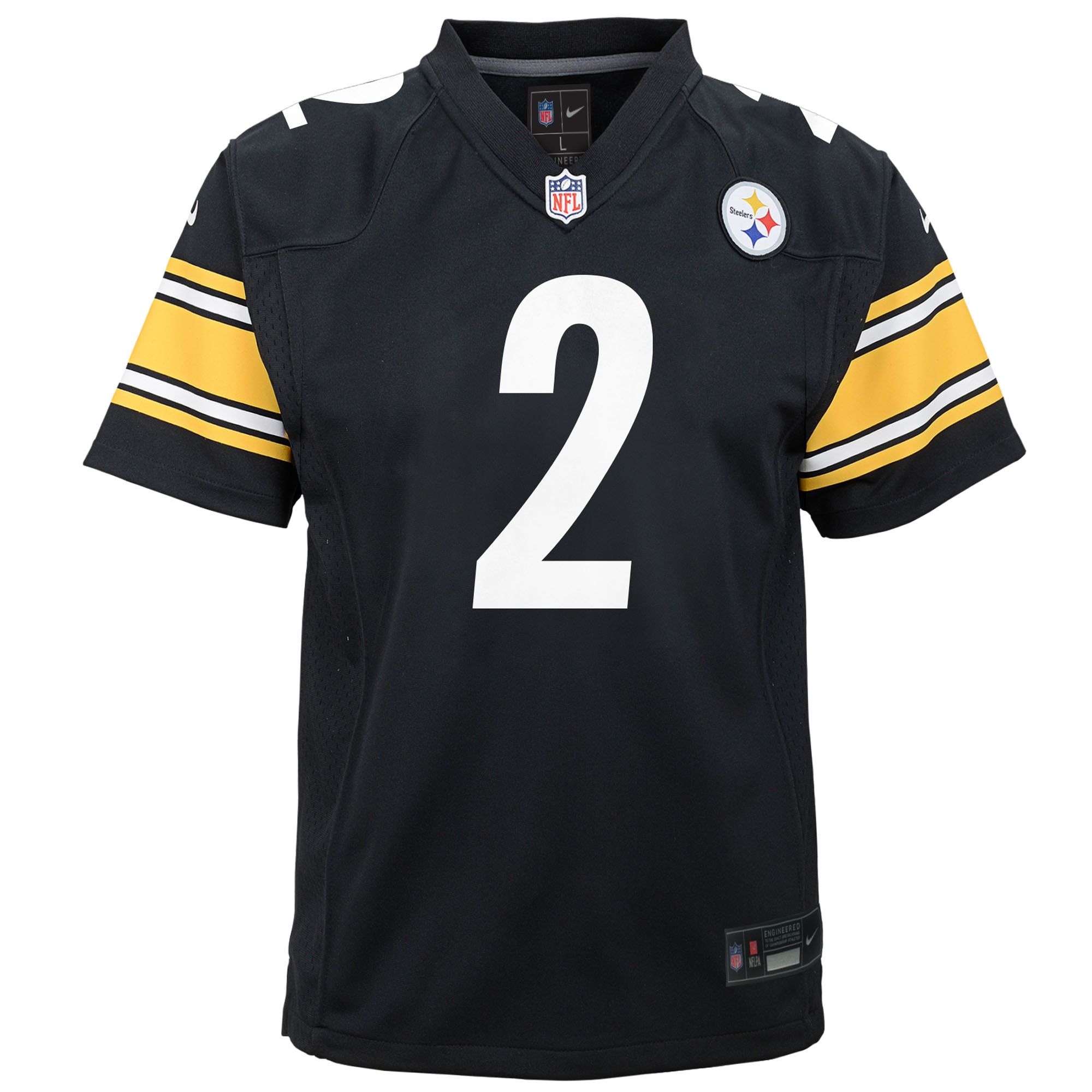 Alternative view of Justin Fields Pittsburgh Steelers Game Jersey - Youth