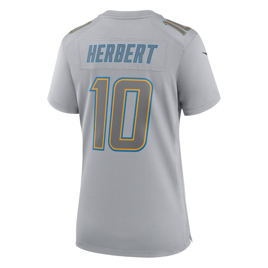 Justin Herbert #10 Los Angeles Chargers Game Jersey - Women's | Gray - Image 3