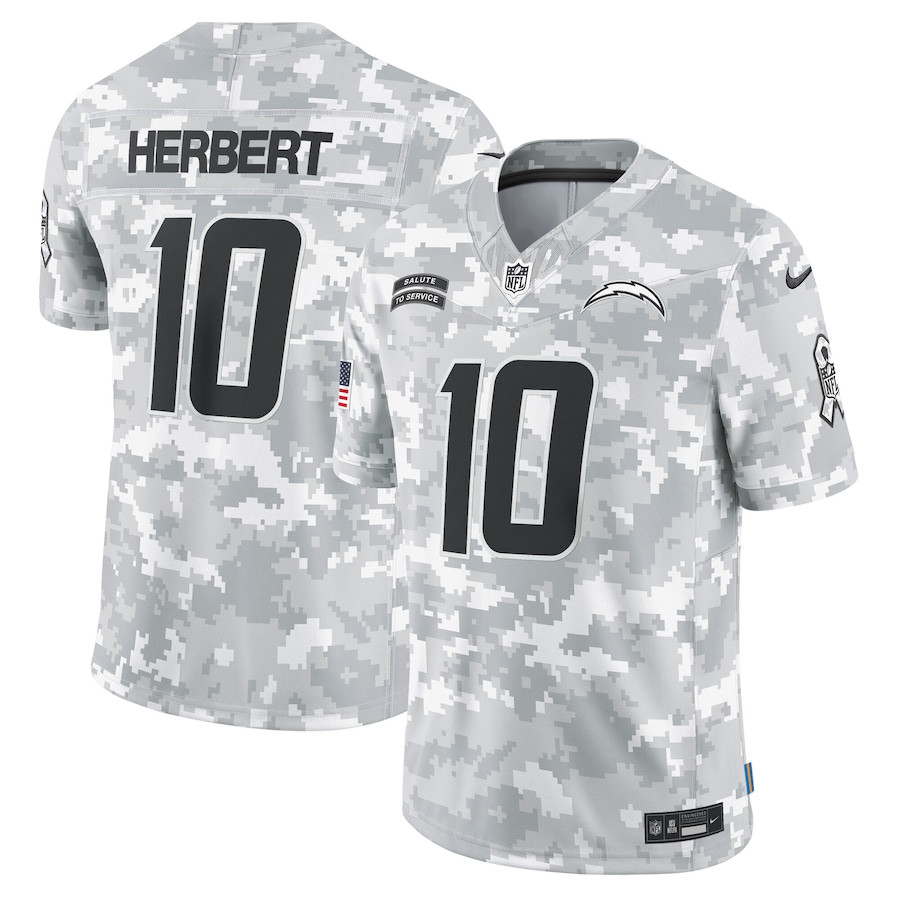 Justin Herbert #10 Los Angeles Chargers Salute To Service Limited Jersey - Men's | Arctic Camo