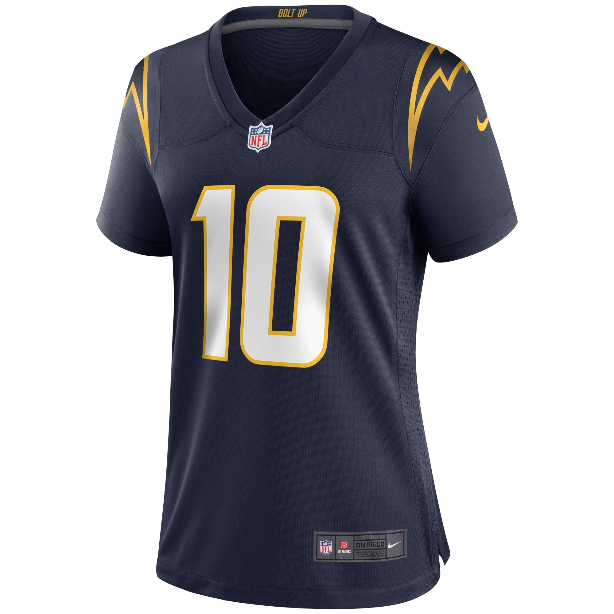 Alternative view of Justin Herbert Los Angeles Chargers Alternate Game Jersey - Women's